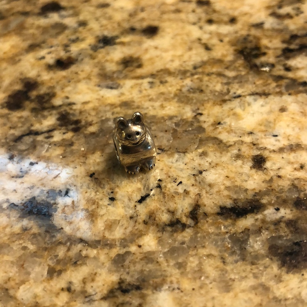 Pandora-like Cat Charm - Sterling Silver